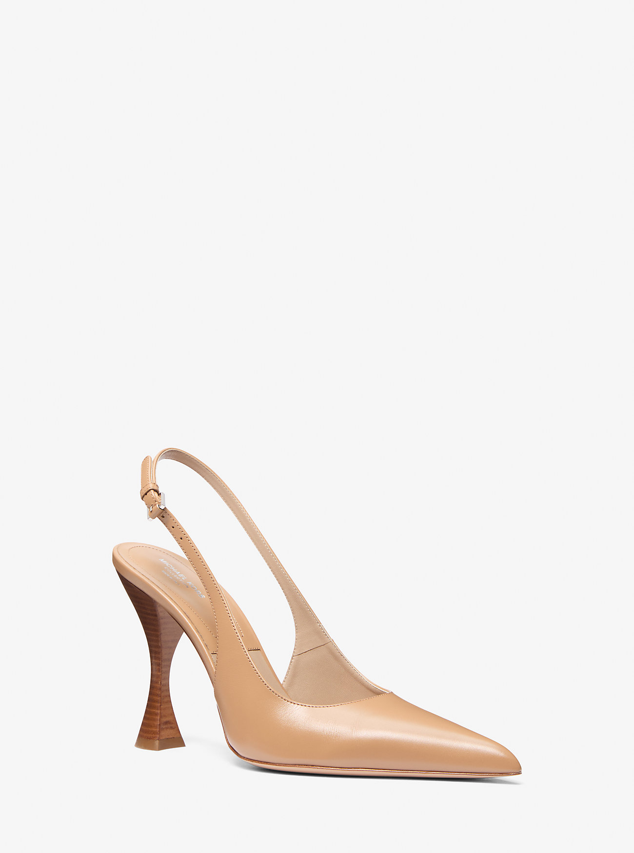 Isabella Leather Slingback Pump - PEANUT