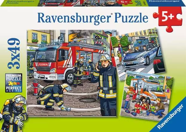 Kinderpuzzle ab 5 Jahren - Helfer in der Not - 49 Teile