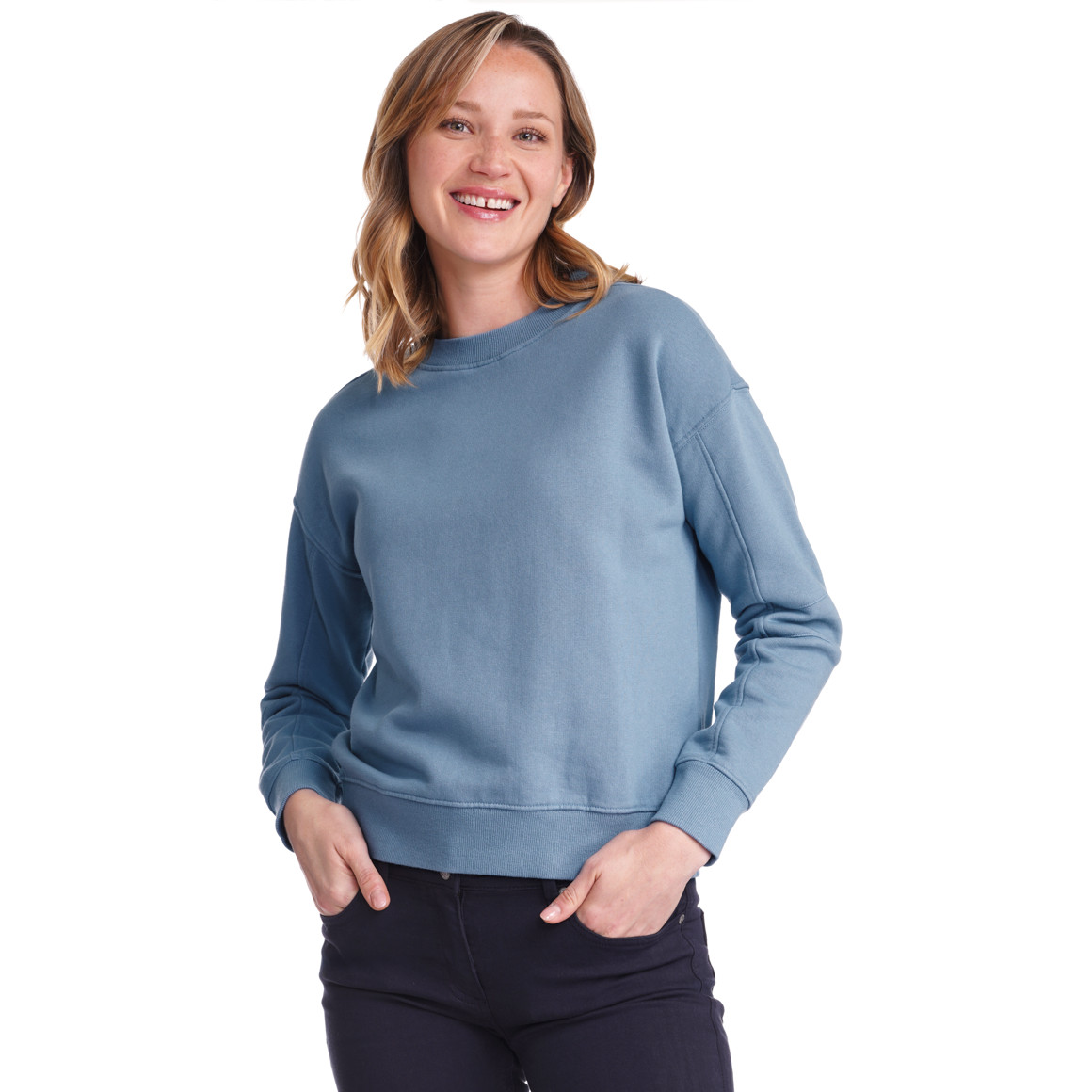 Damen Sweatshirt mit Print im Nacken