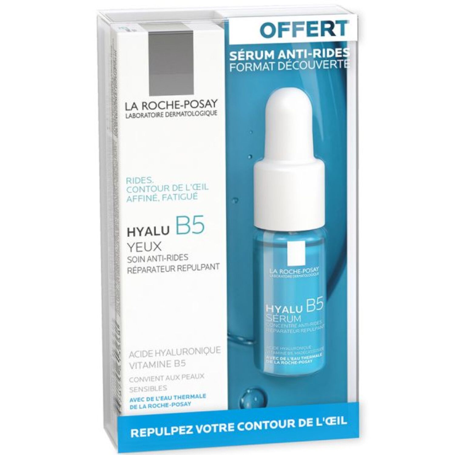 la roche-posay Hyalu B5 Coffret Soin Contour des Yeux Anti-Rides 15 ml + Sérum 10 ml