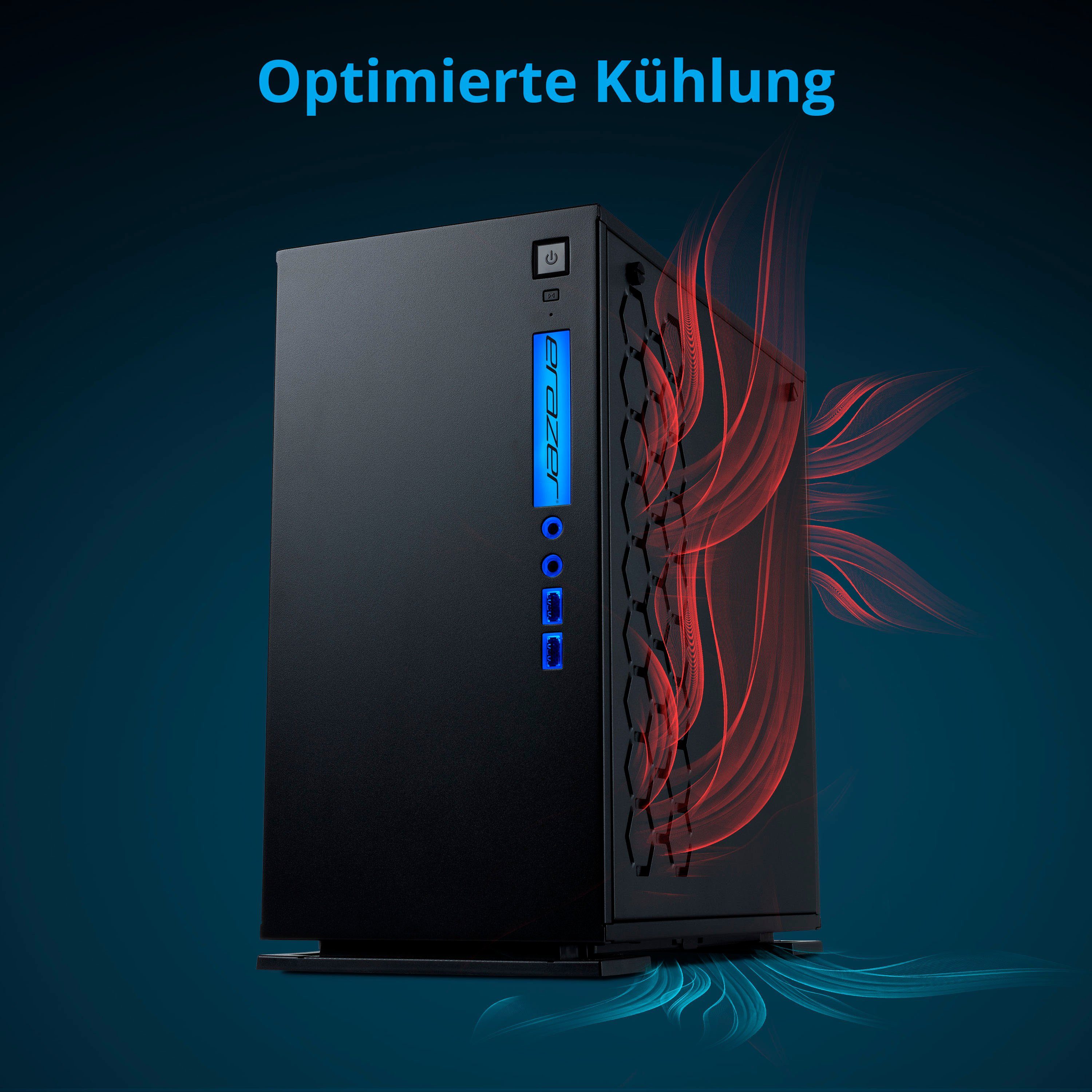Medion® ERAZER® Engineer P10 Gaming-PC (Intel® Core i5 12400F, GeForce RTX 3060 LHR, 16 GB RAM, 512 GB SSD, Luftkühlung)