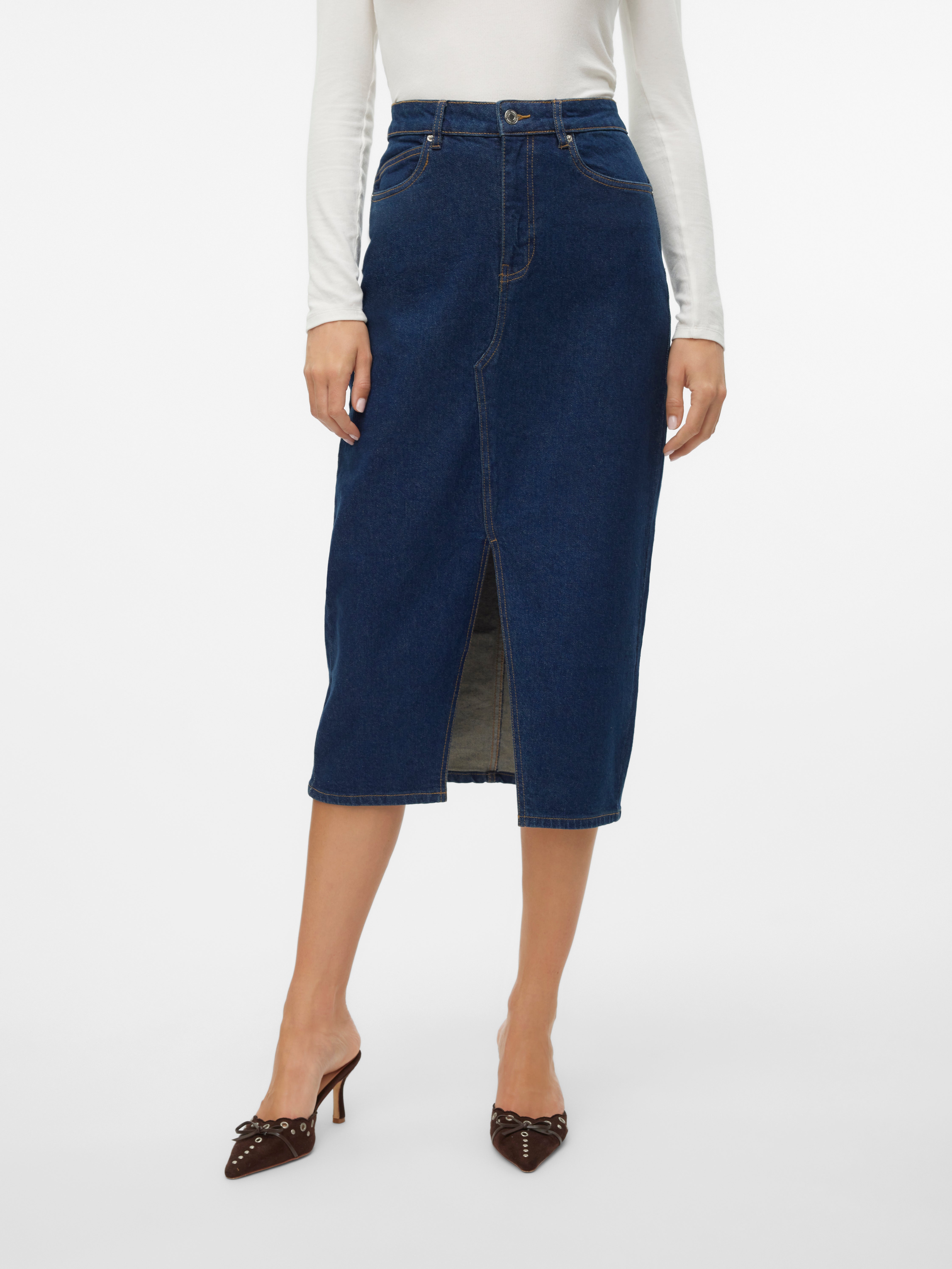 VMVERI Hohe Taille Langer Rock