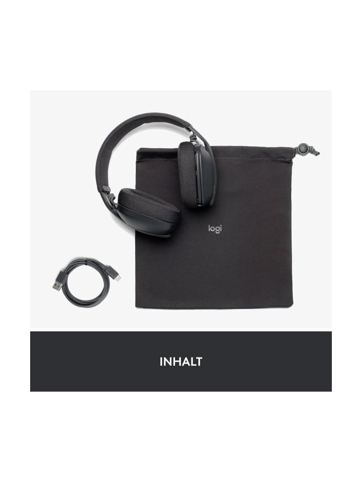 Logitech Over-Ear-Kopfhörer mit integriertem Mikrofon in Schwarz günstig kaufen onesize