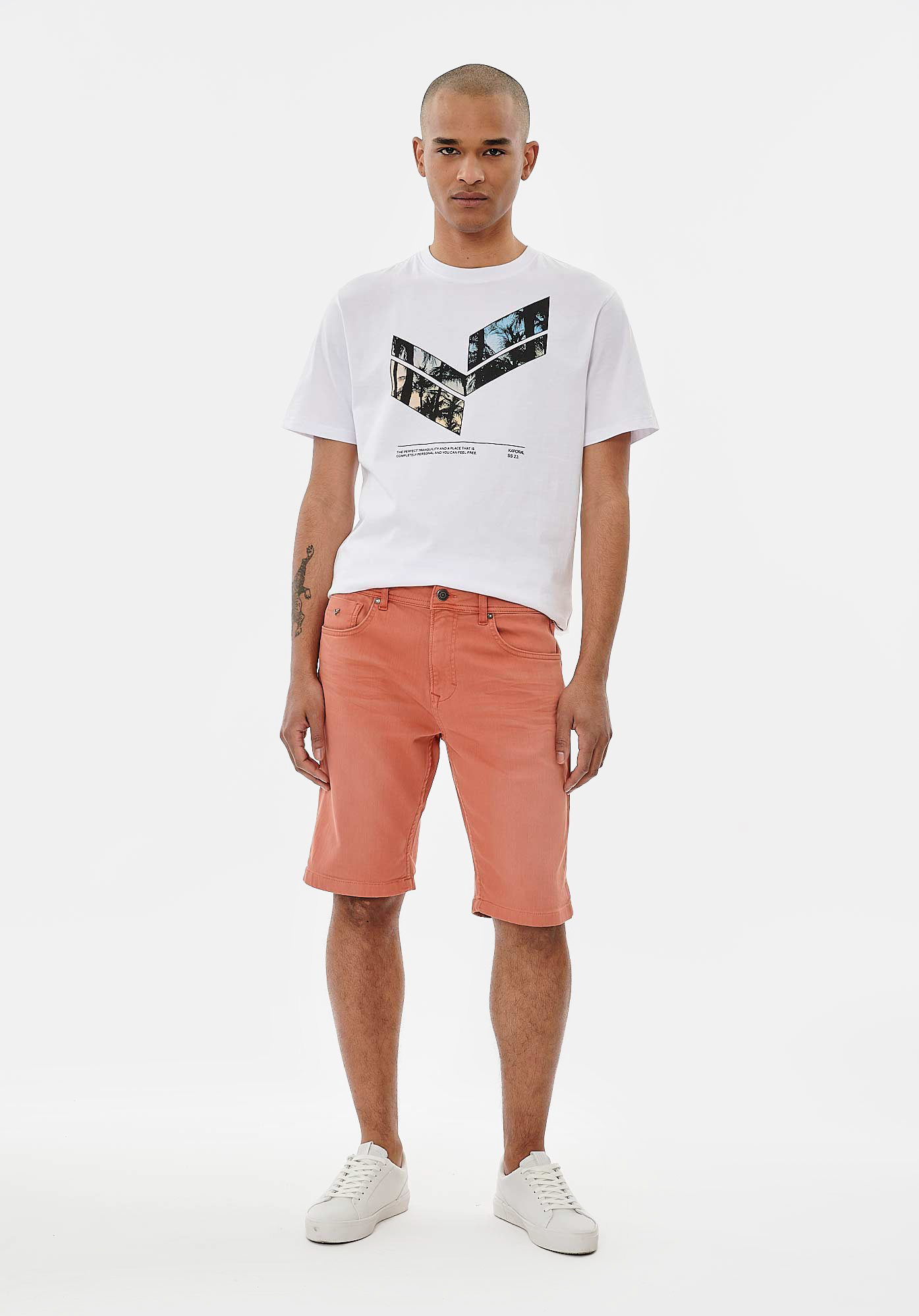 VIXTO  Short straight orange Homme