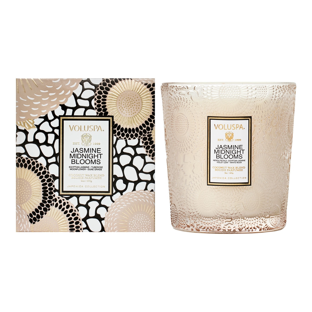 voluspa Jasmine Midnight Blooms 9 oz Candle Bougie