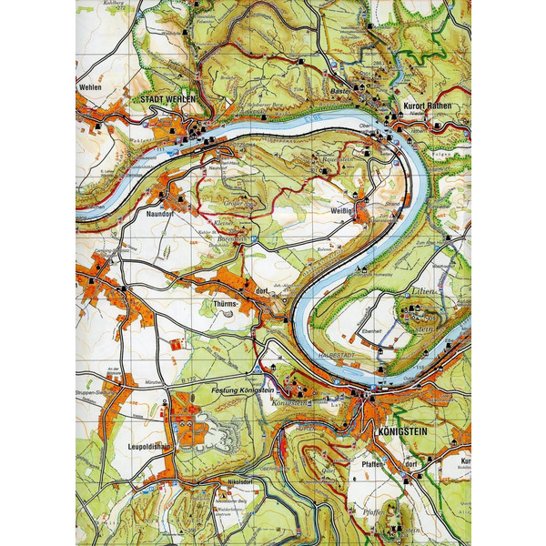 Große Karte der Sächsischen Schweiz 1 : 30 000. Regenfest - Wanderkarte