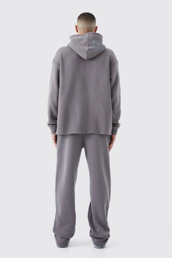Lockere Jogginghose mit Graffiti-Applikation