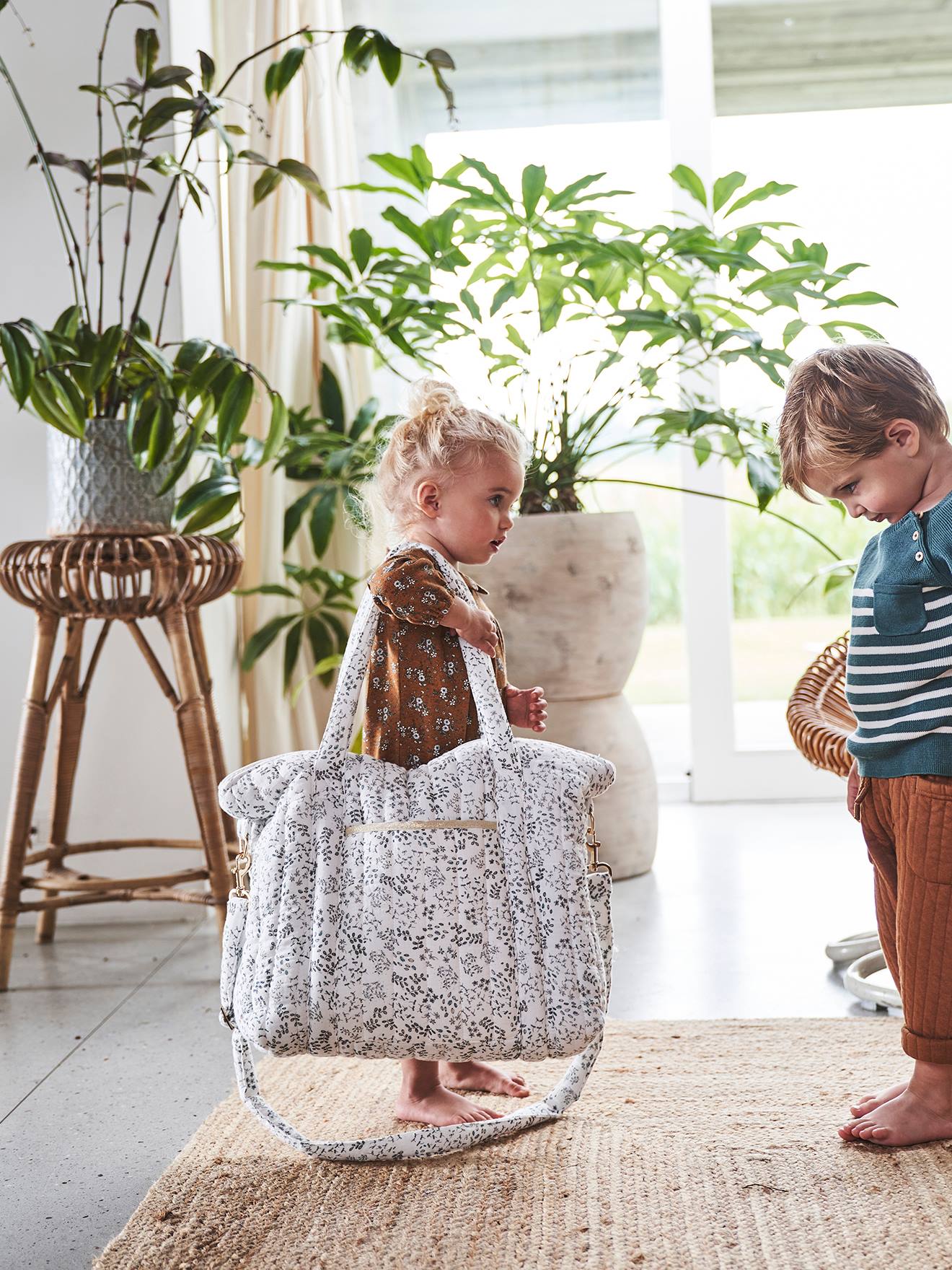 Sac à langer en gaze de coton Plume folk
