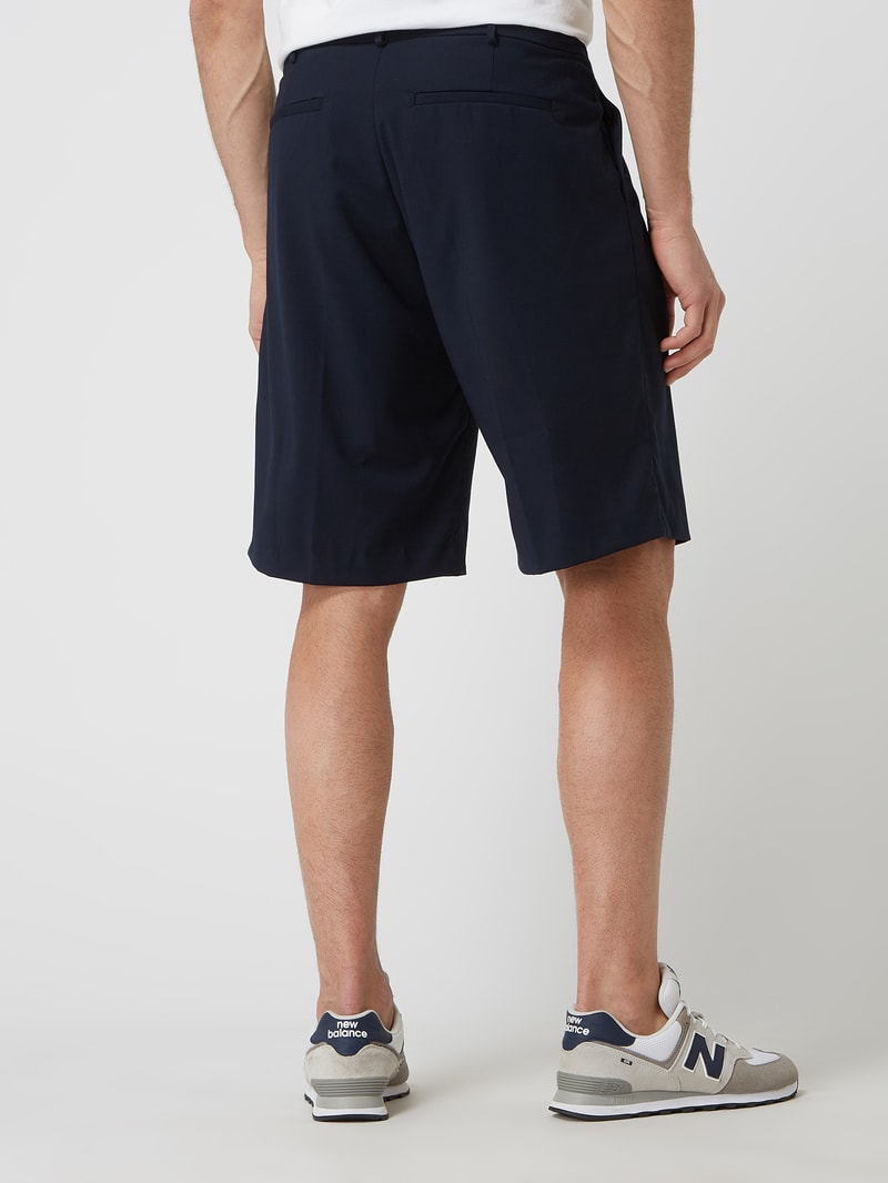 Shorts mit Bundfalten in marineblau