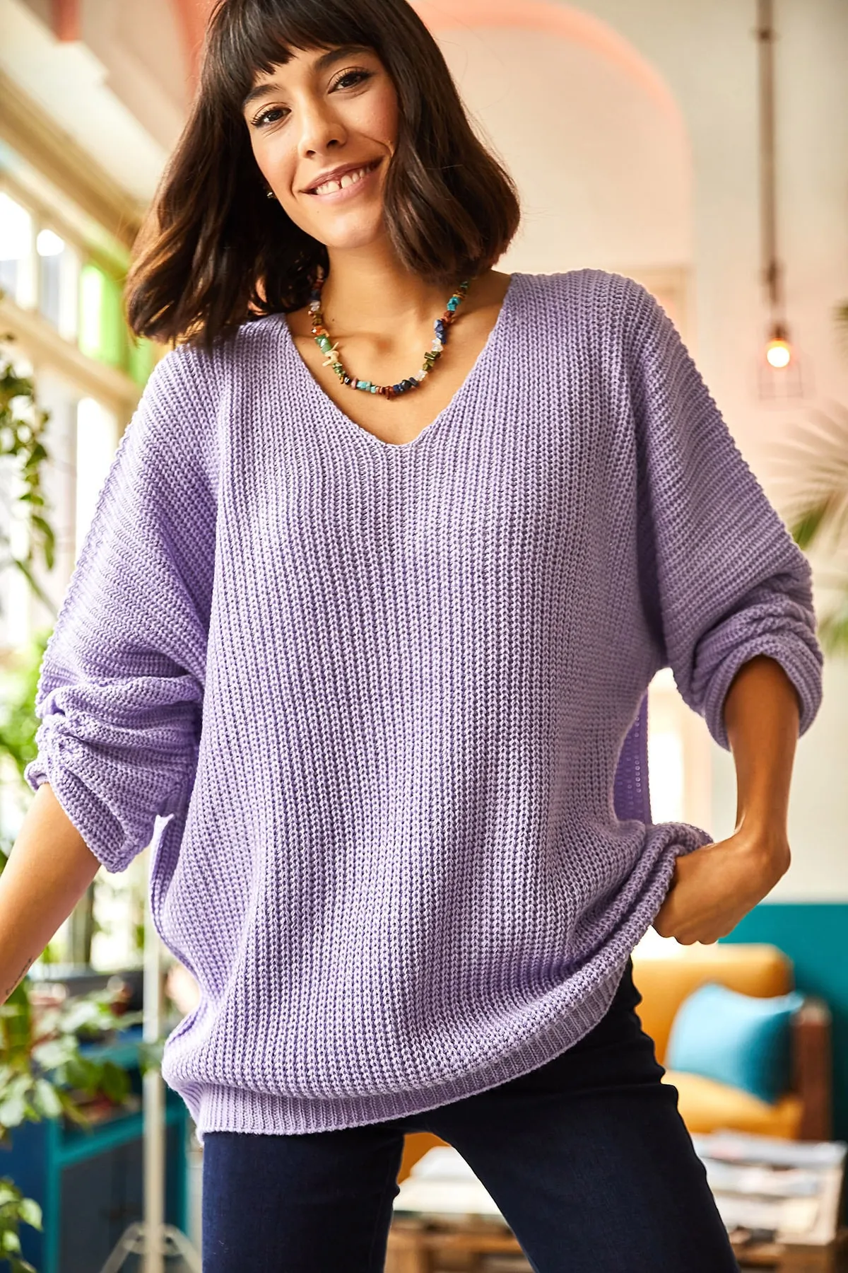 Olalook  Pullover - Lila - Regular Fit