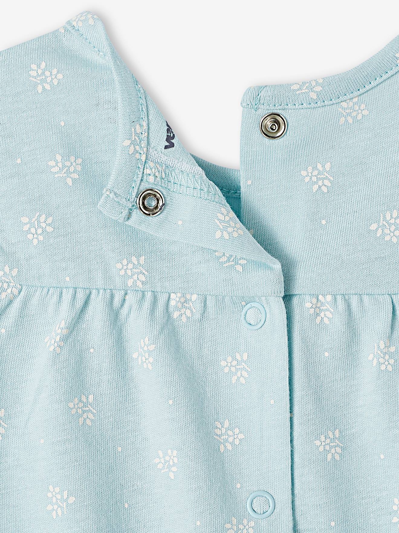 Vertbaudet Mädchen Baby T-Shirt, Blumen Oeko-Tex - rosa bedruckt