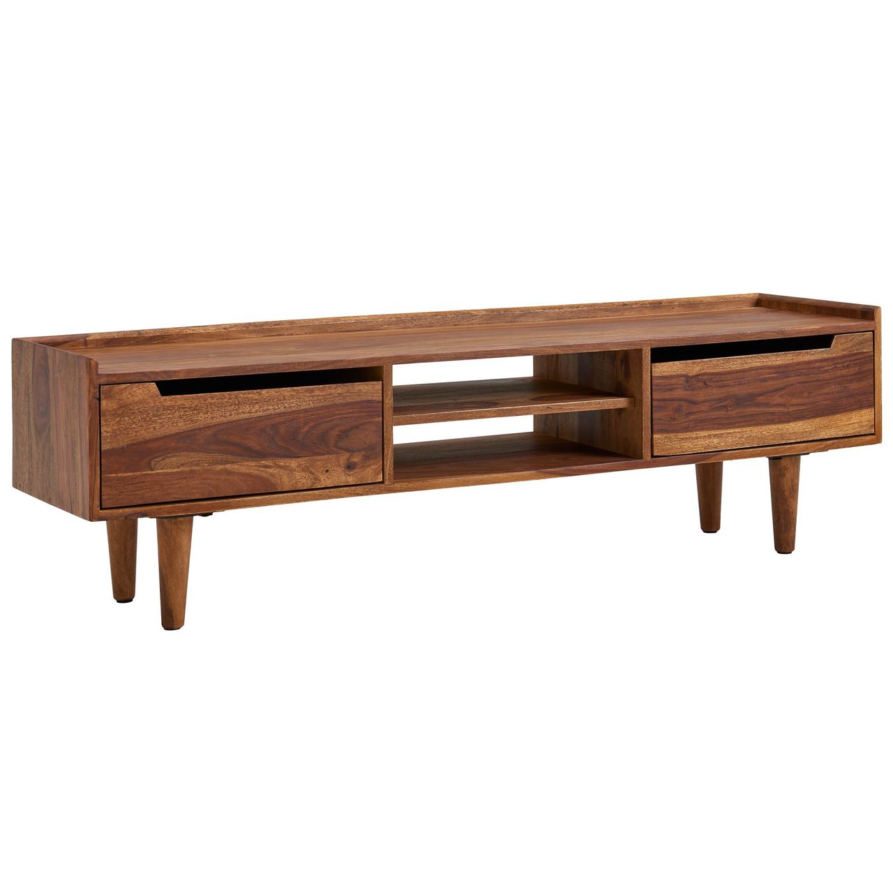 Skyport WOHNLING TV Schrank 145x43x35 cm Lowboard Holz Fernsehkommode Fernsehschrank