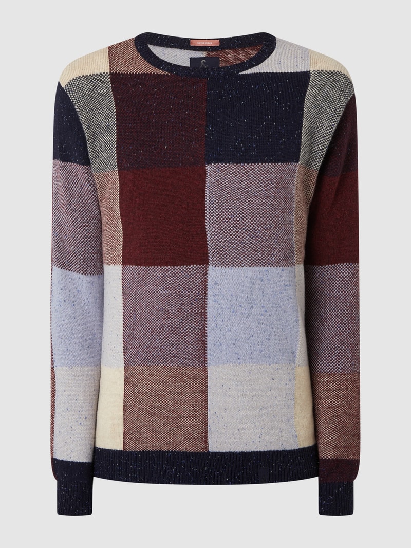 Pullover aus Wollmischung in bordeaux rot