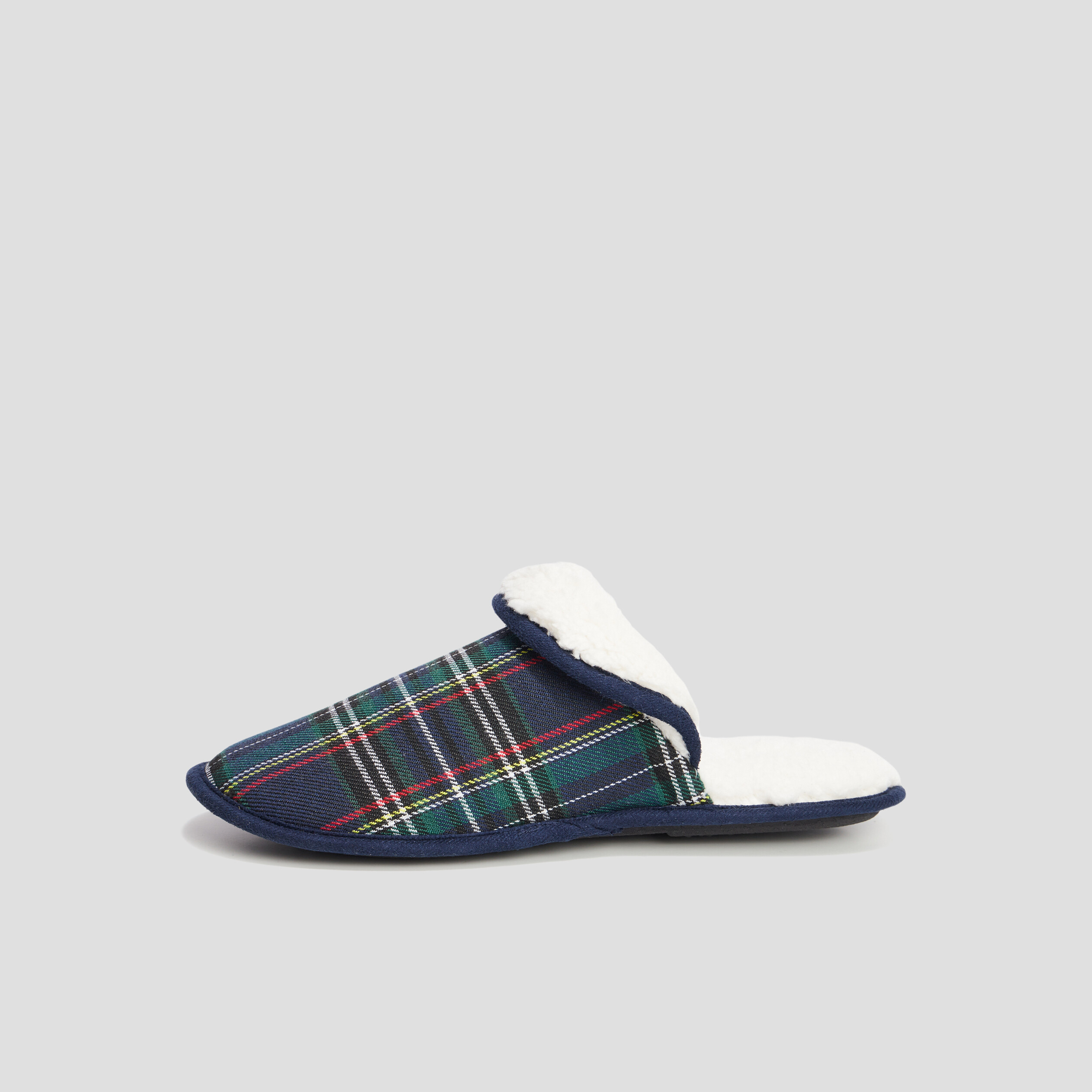 Chaussons mules avec revers multicolore homme | La Halle