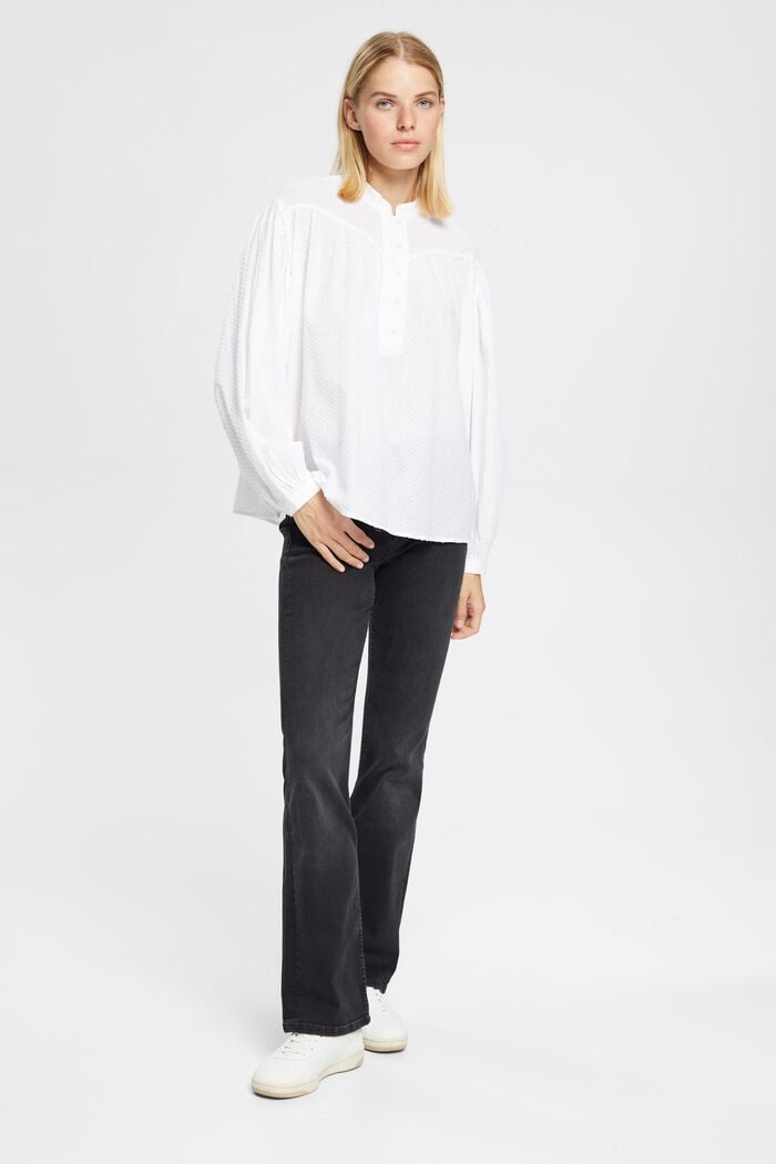 Bluse mit Dobby-Struktur