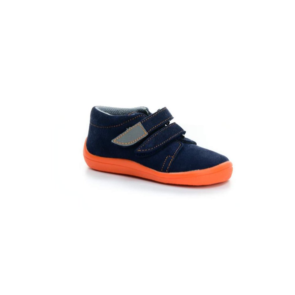 Beda Mandarine mit Membran (BF 0001/W/M/FW) dunkel blaue Barfuß-Stiefeletten