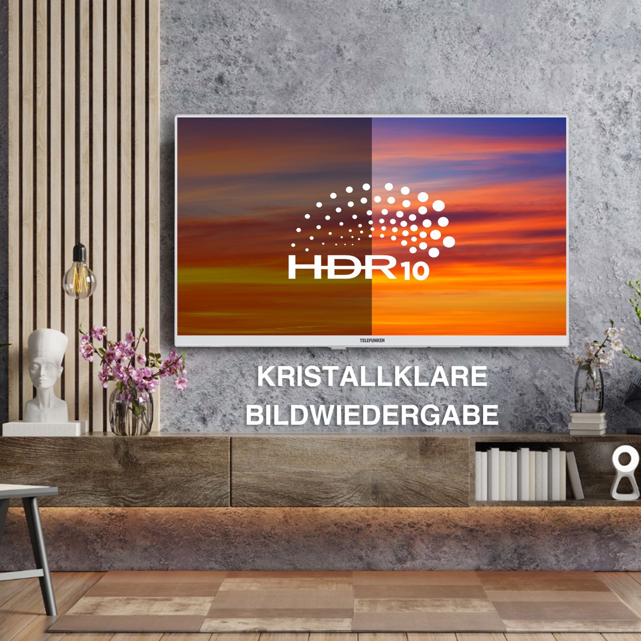 Telefunken XF32TO750S-W 32 Zoll Fernseher / Smart TV (Full HD, HDR, HD  6 Monate inkl.,Triple-Tuner)