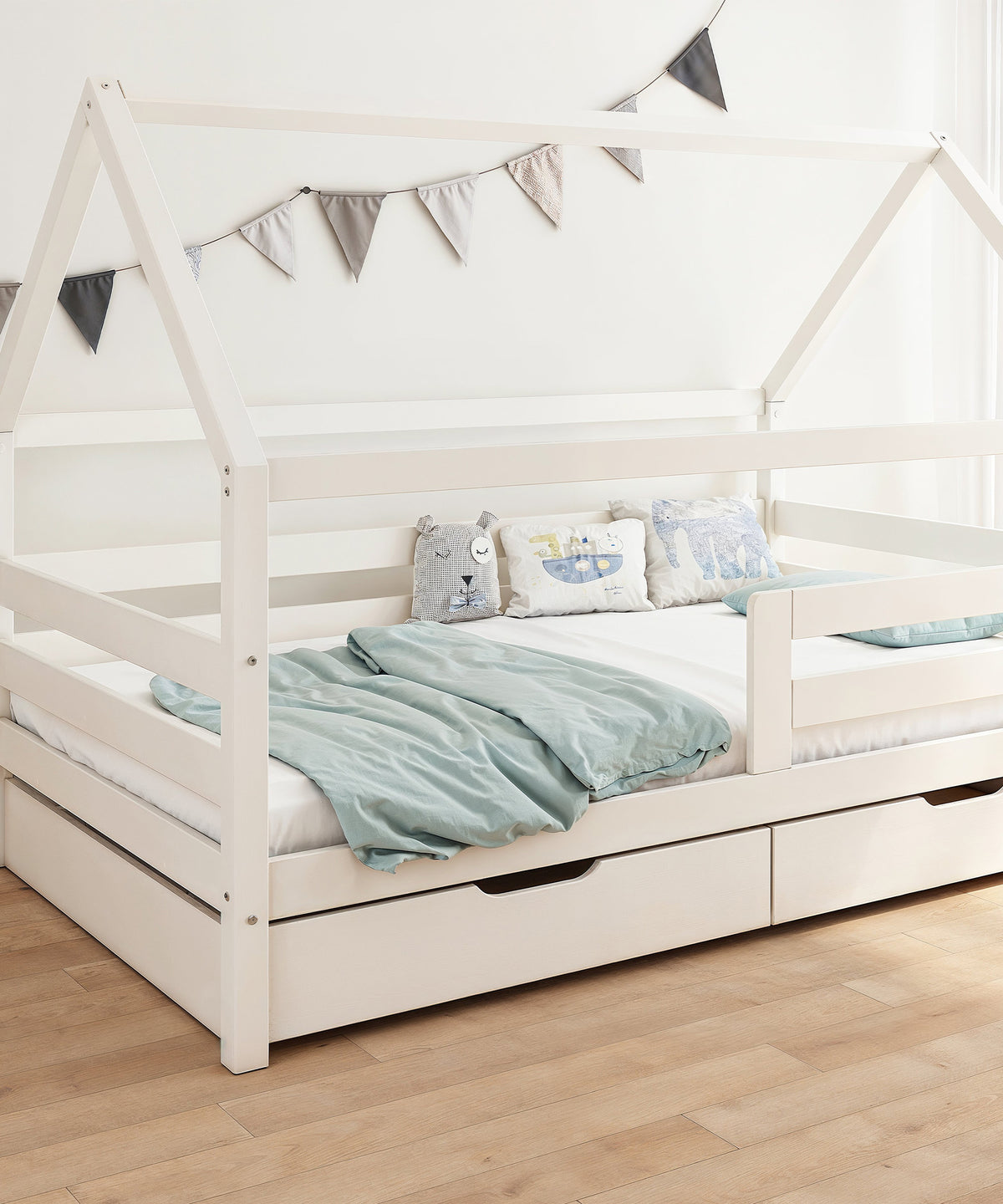 Hausbett Kiefer K3 Weiß