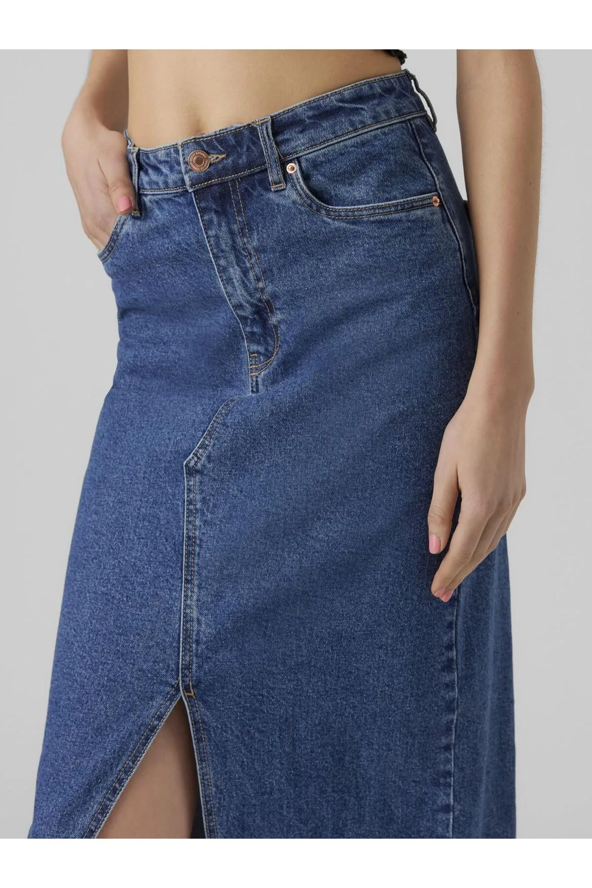Vero Moda  Jeansrock Vmveri Langer Rock