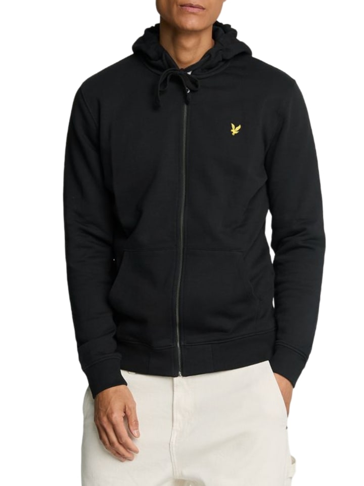 Lyle & Scott Kapuzensweatjacke in Schwarz günstig kaufen