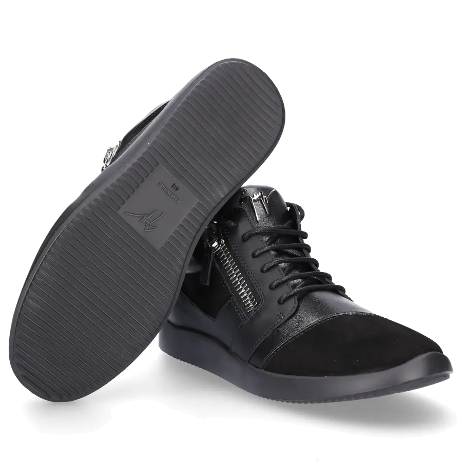 Giuseppe Zanotti - Sneaker high RUNNER Kalbsleder - schwarz