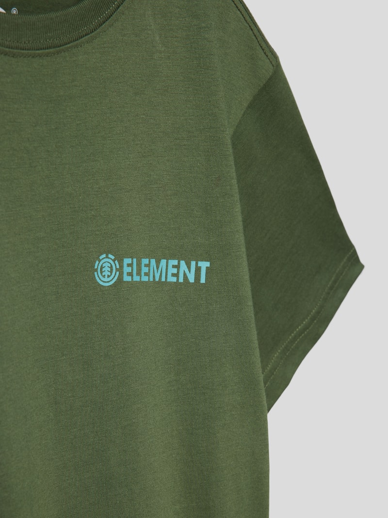 T-Shirt mit Label-Print Modell 'BLAZIN' in olivgrün