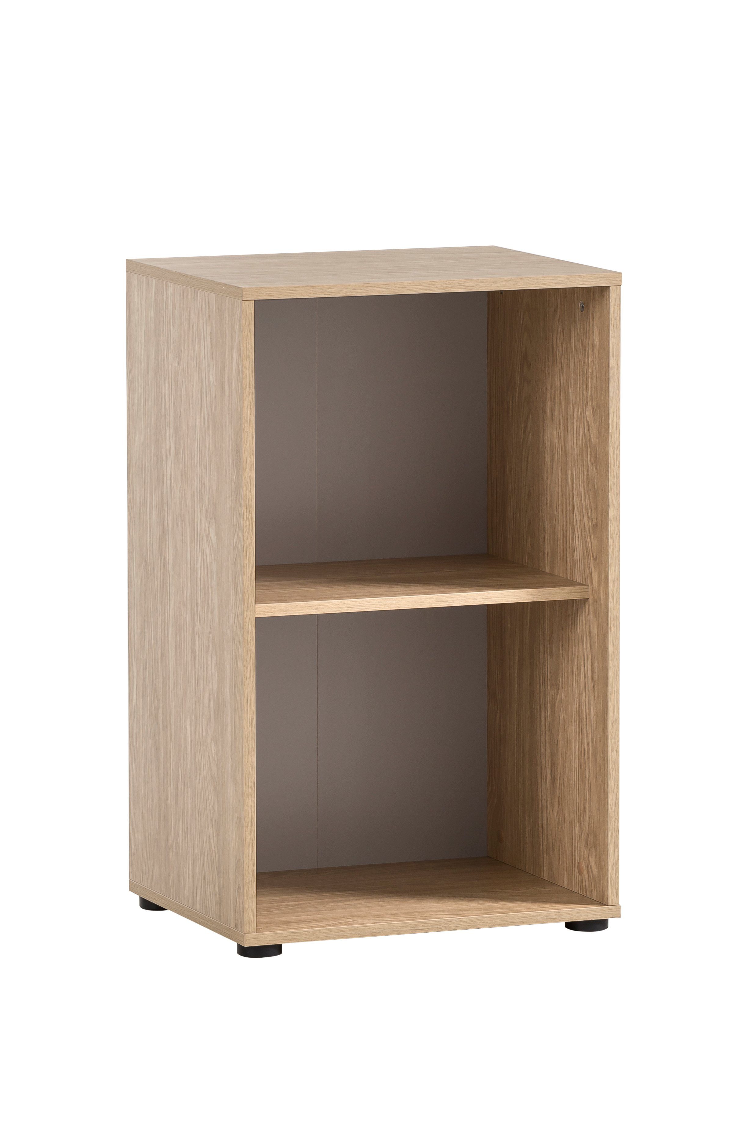 MÖBELPARTNER Aktenregal Swan, Large, HxBxT 84x100x41cm, 4 Fächern, Eiche/Weiß
