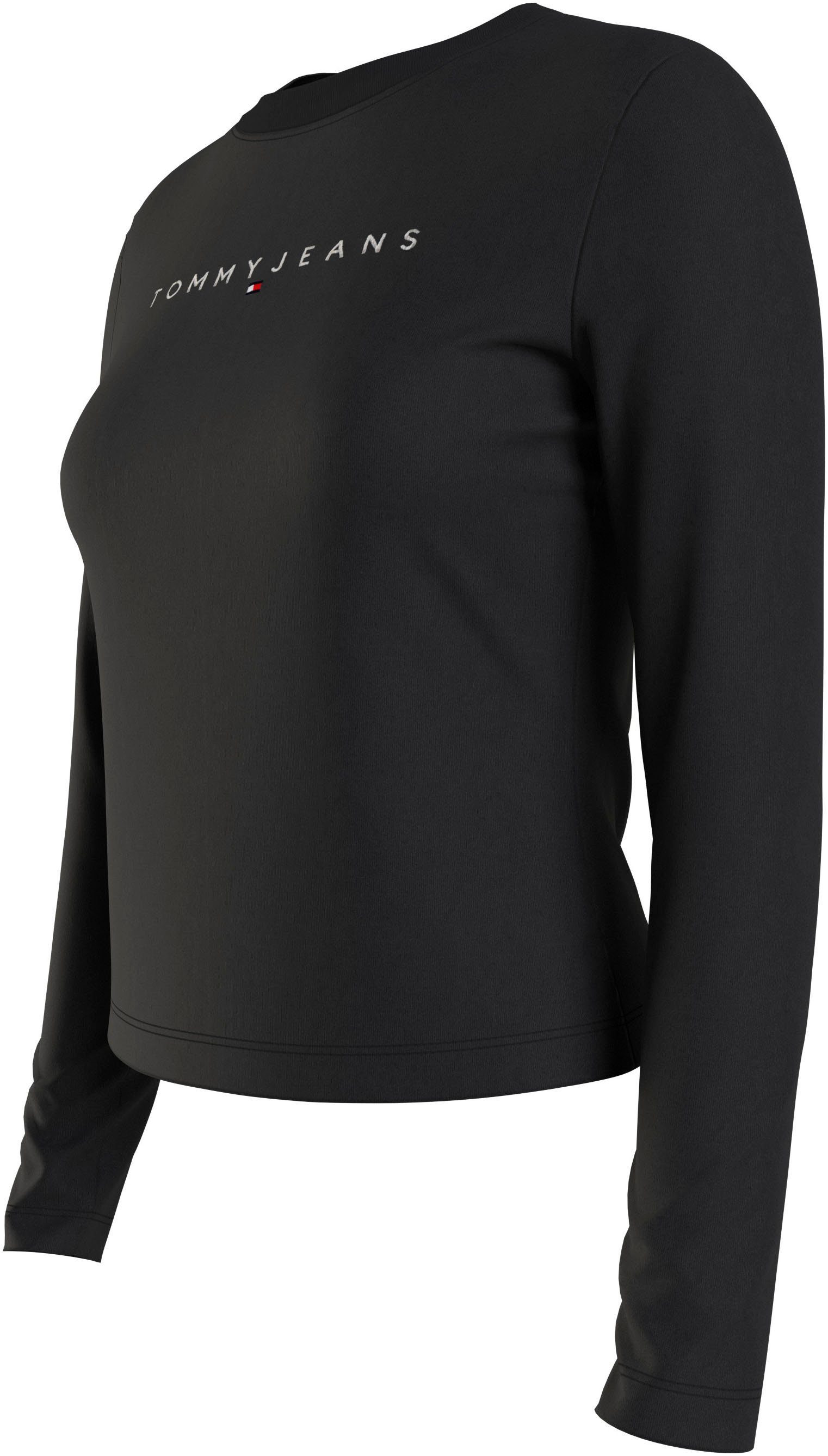 Tommy Jeans Langarmshirt Slim Linear Shirt Longsleeve mit Logostickerei