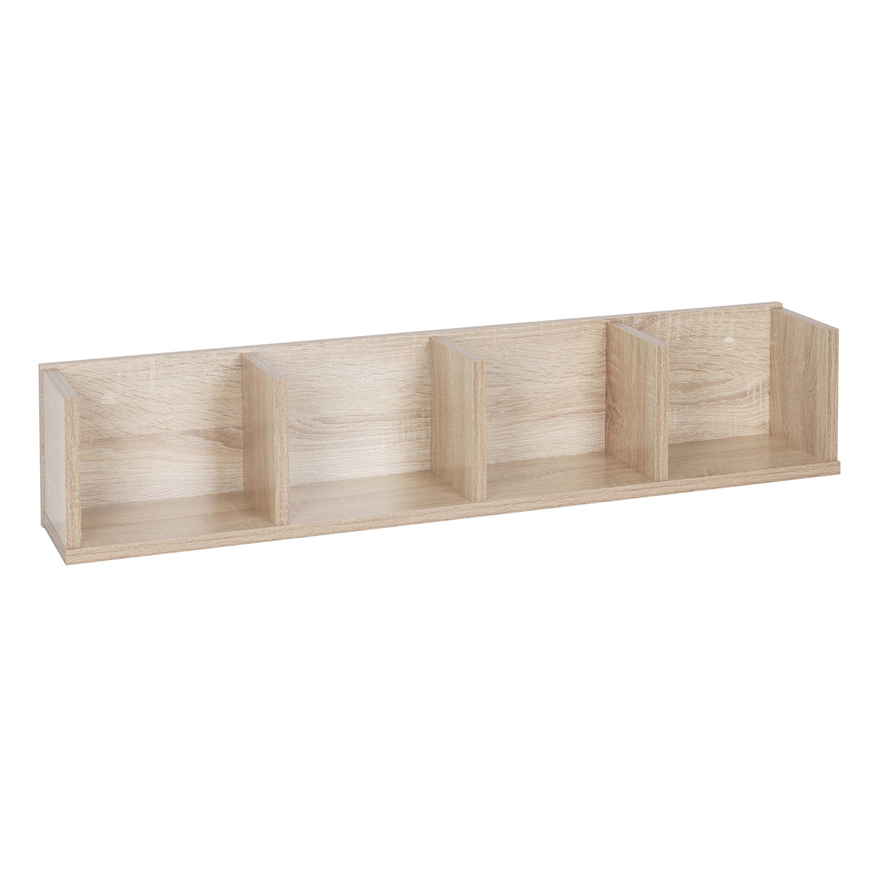 RICOO Bücherregal WM016-ES, hängendes Wandregal Hängeregal Schweberegal Wand Bücher CD Regal