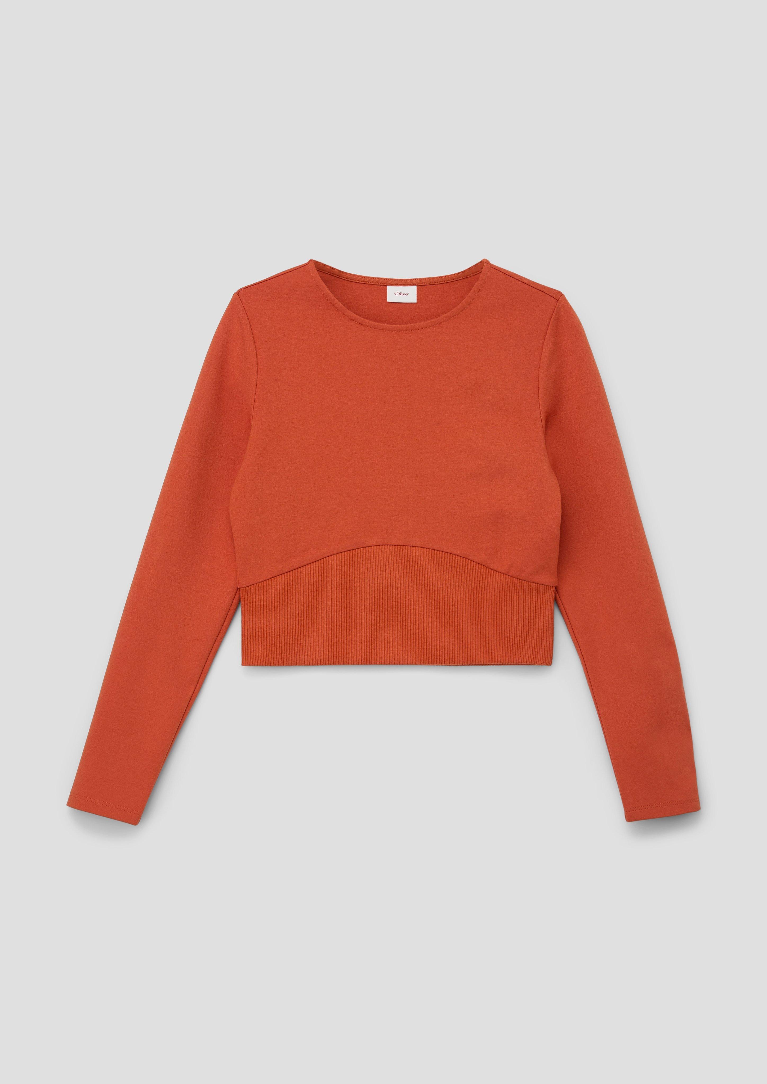 Verkürztes Longsleeve mit Rippeinsatz  2133796-2740