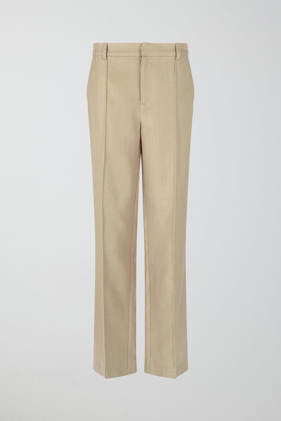 Straight textured trousers