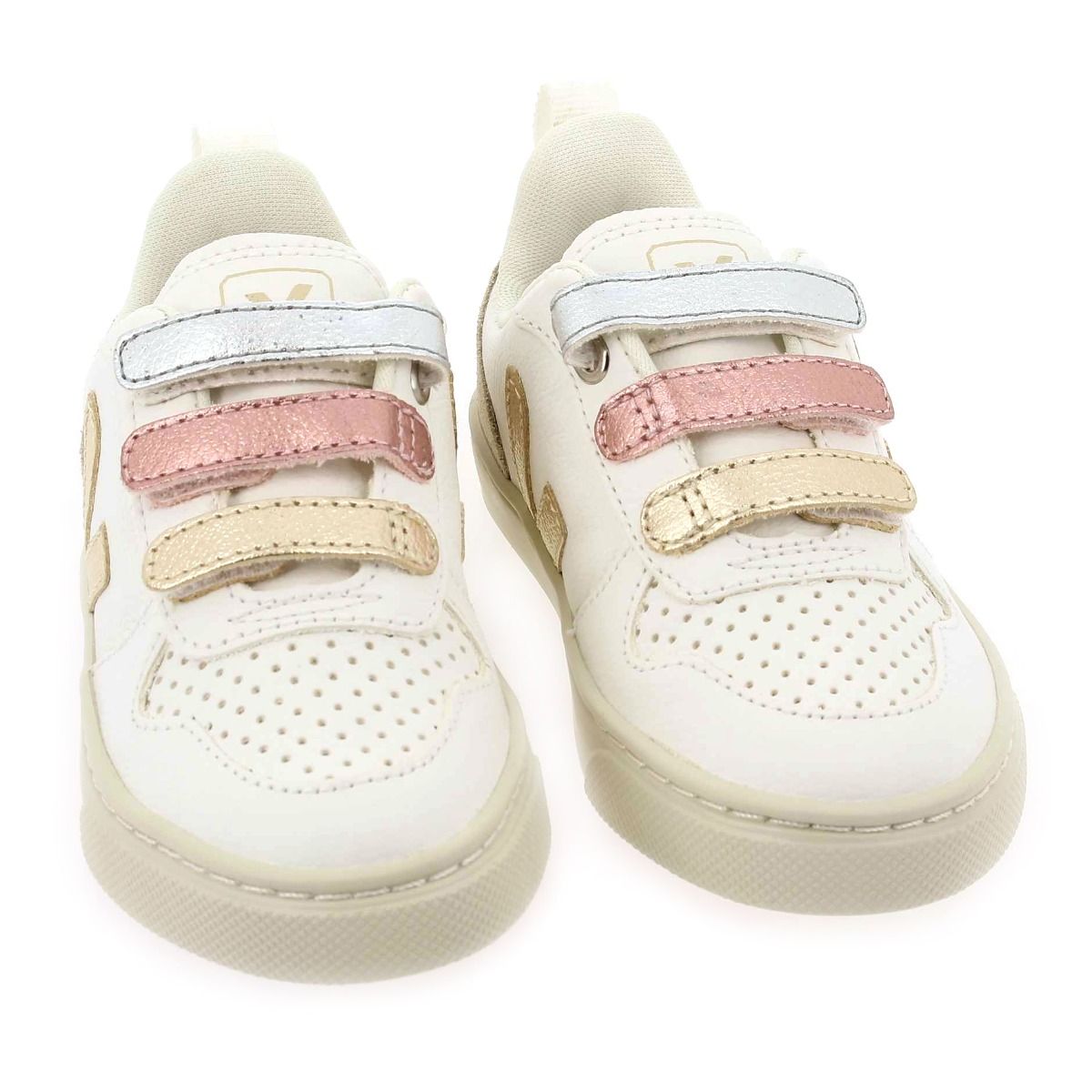 Veja  V-10 VELCRO E22 - Blanc Platine
