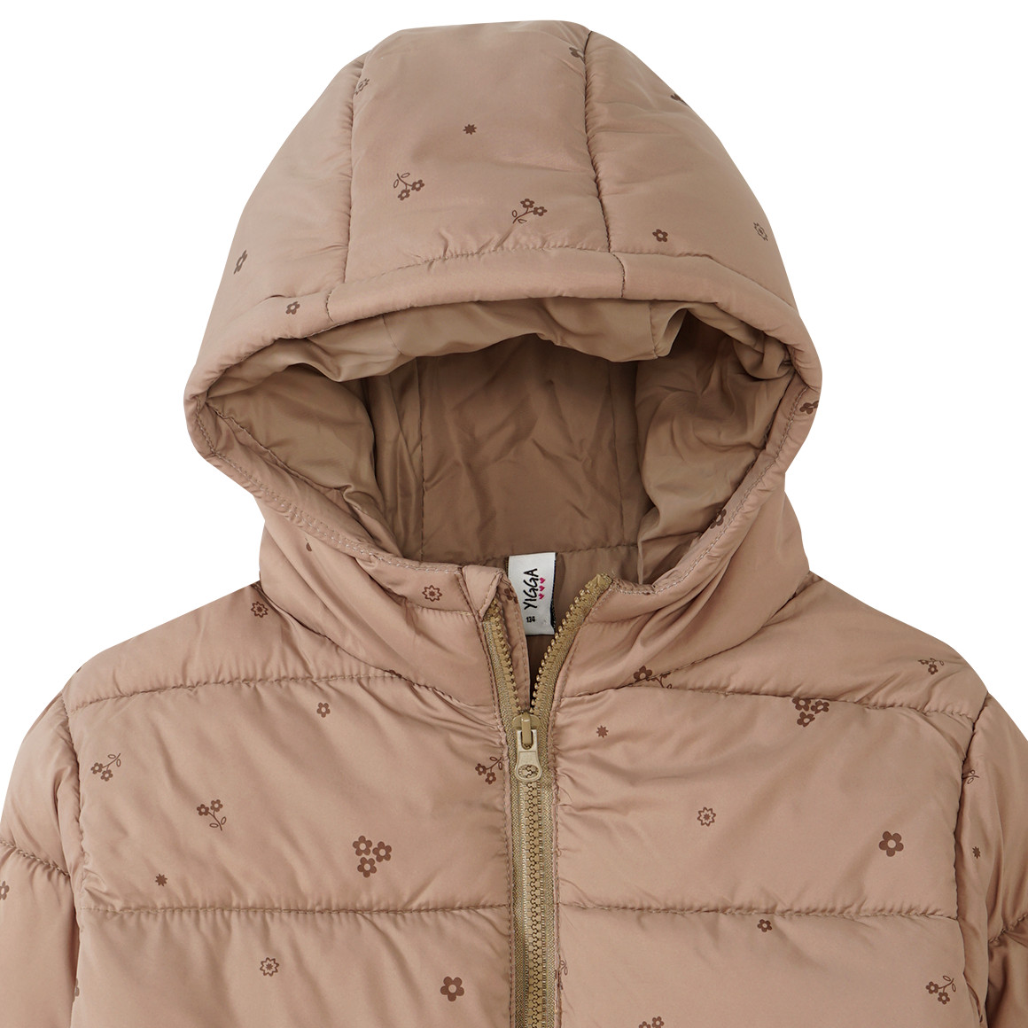 Mädchen Steppjacke mit Blümchen-Allover