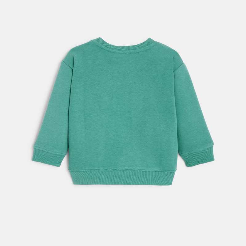 Sweat bébé molleton brodé vert bleuté naissance Catimini