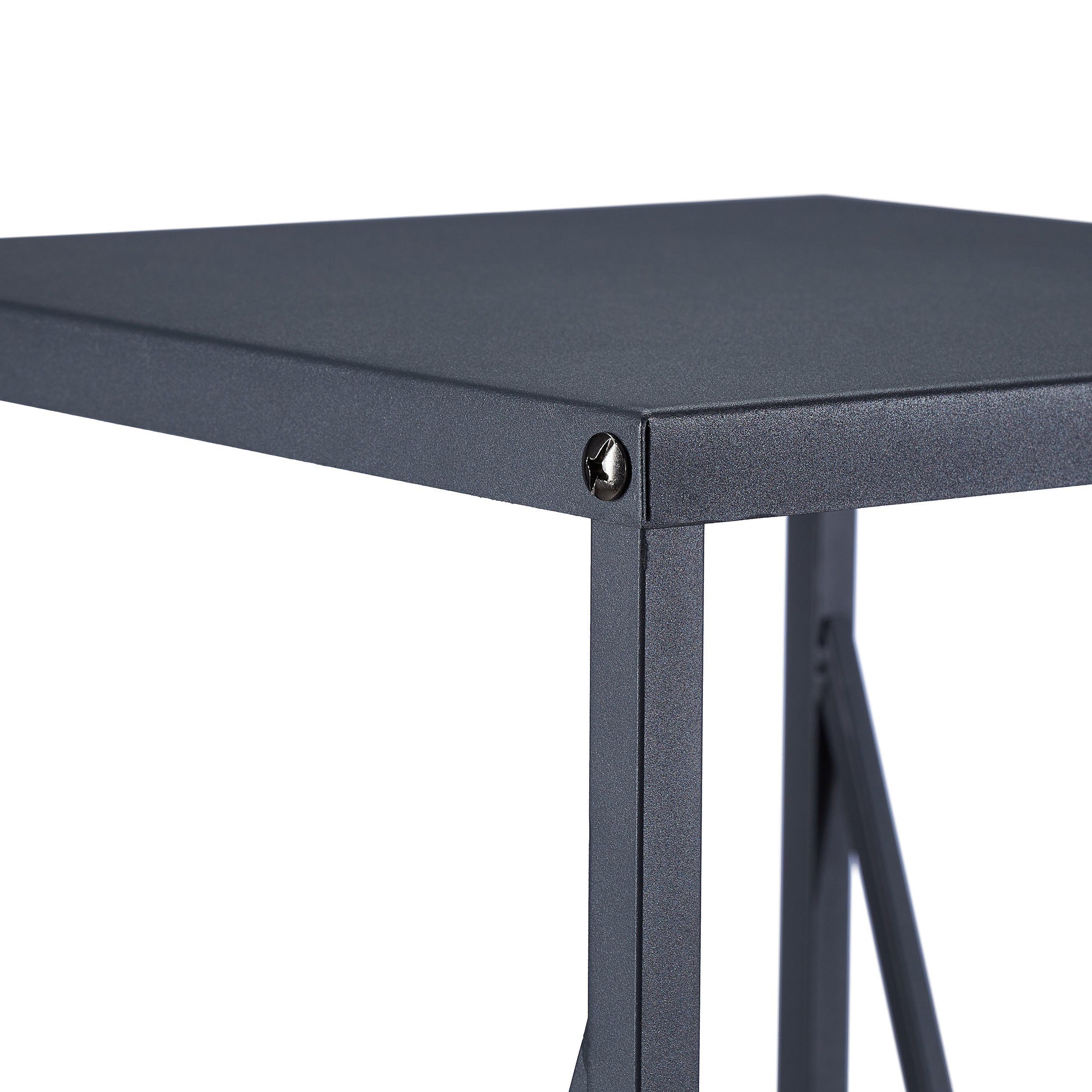 relaxdays Kaminholzregal Graues Kaminholzregal aus Metall, BxTxH:34x34x112 cm