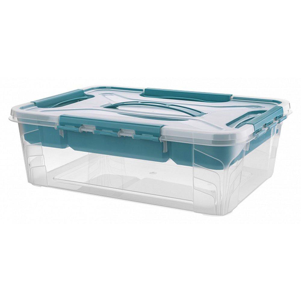 Keeeper Toptex Ordnung Aufbewahrungsbox, 4,2 l - Aqua-Blau