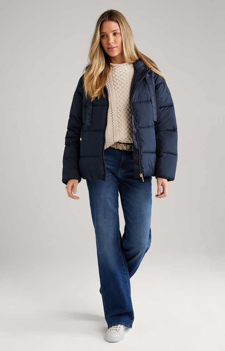 Oversized-Steppjacke in Navy