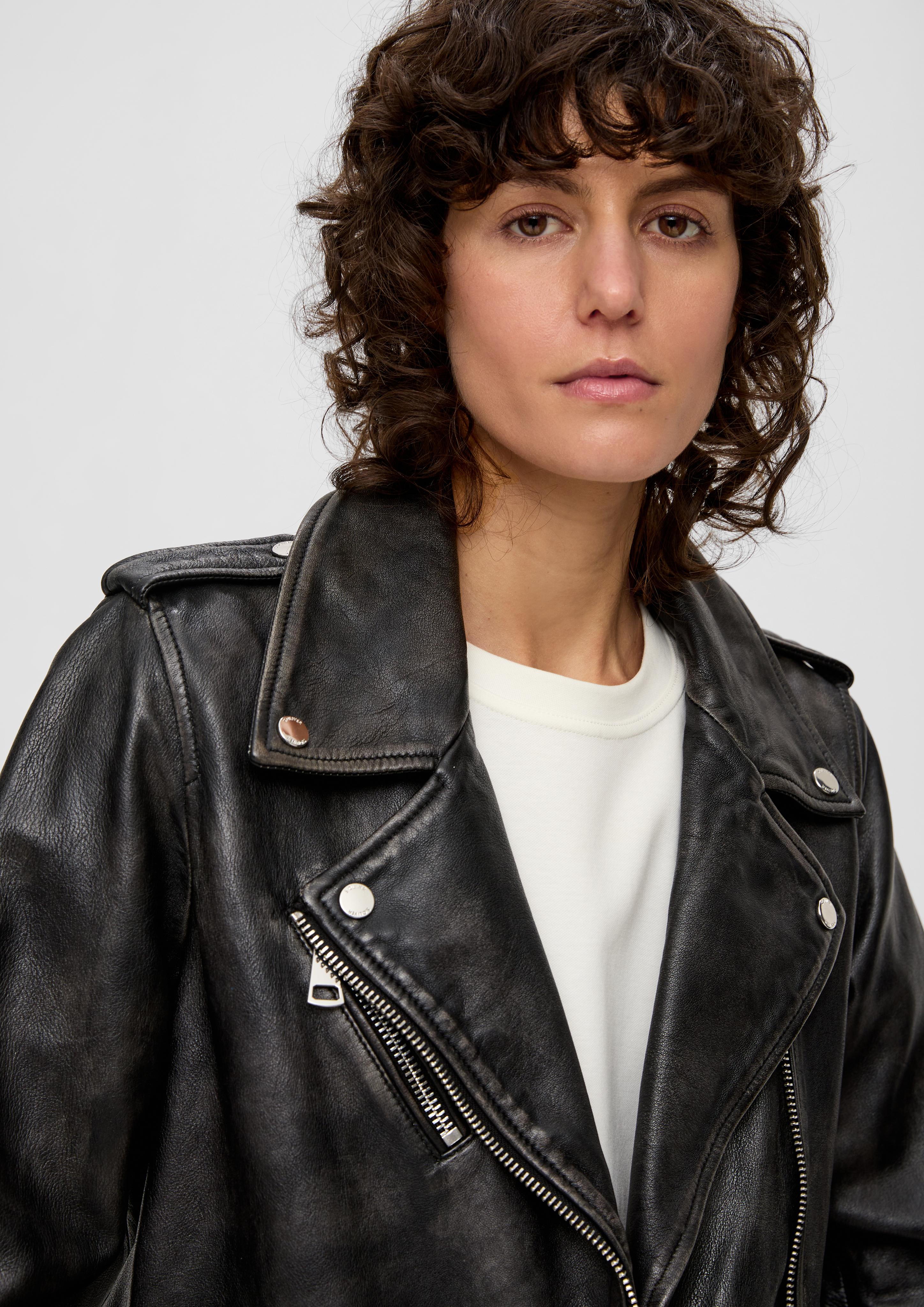 Bikerjacke aus Echtleder  2145465-9999
