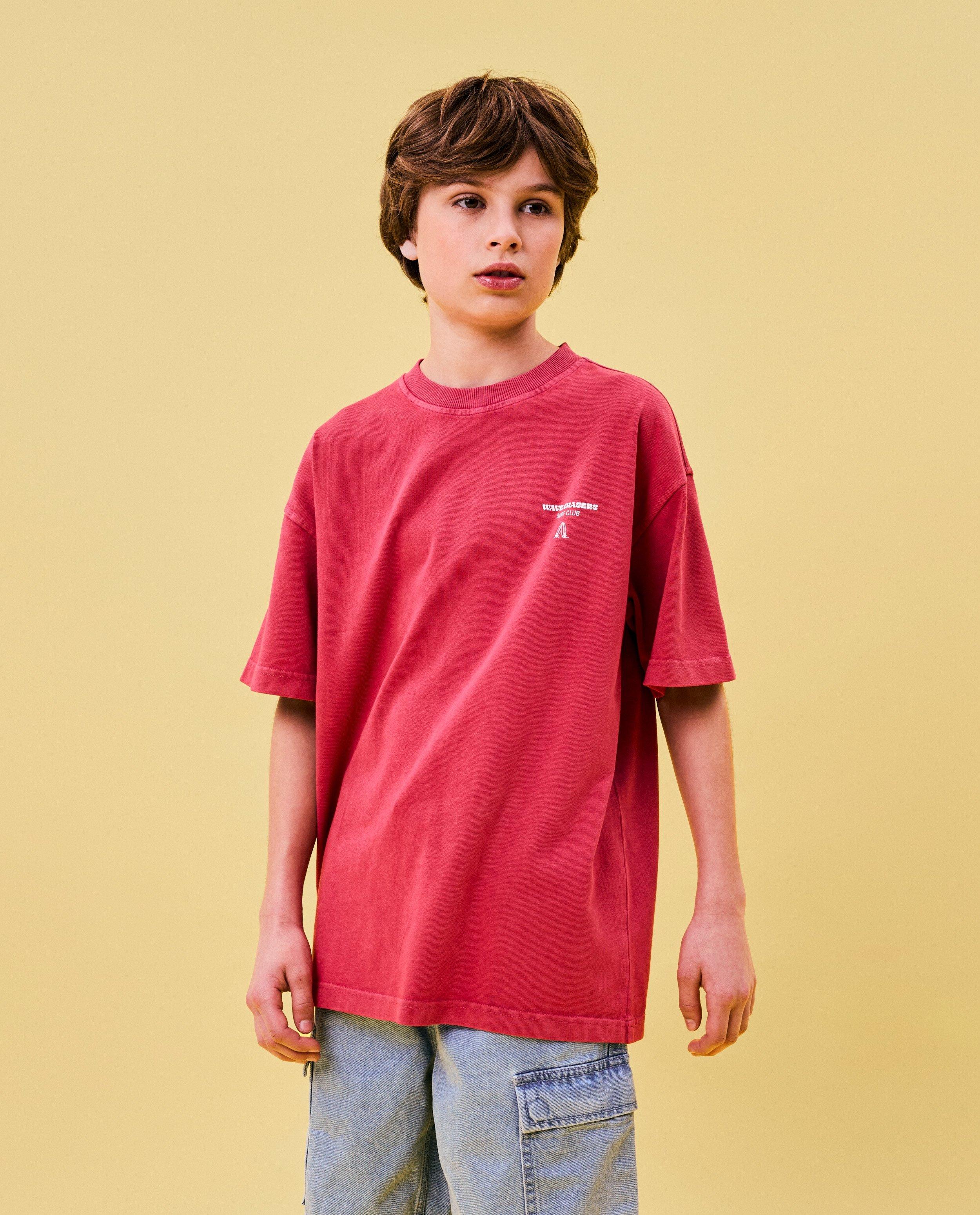 Tricou CKS cu imprimeu roșu pe spate