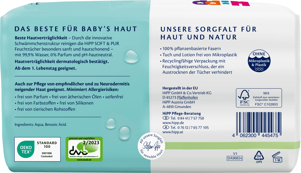 Feuchttücher Soft & Pur 3x48 St., 144 St