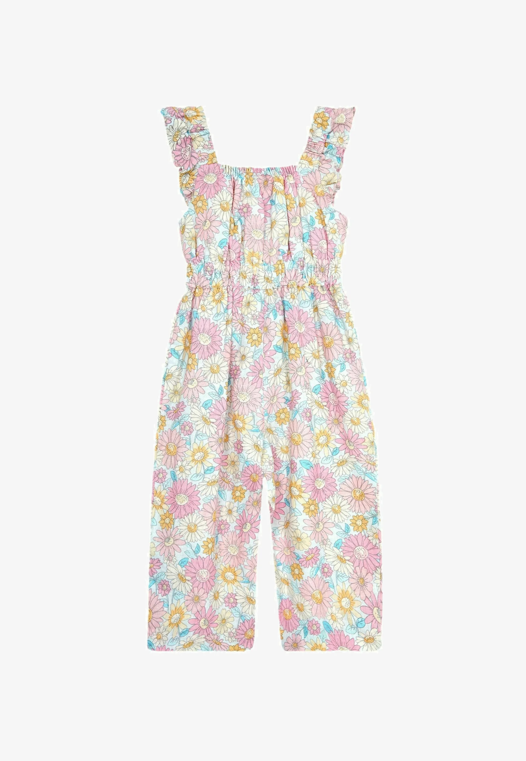 JoJo Maman Bébé SUNFLOWER FRILL SHOULDER - REGULAR FIT - Mono