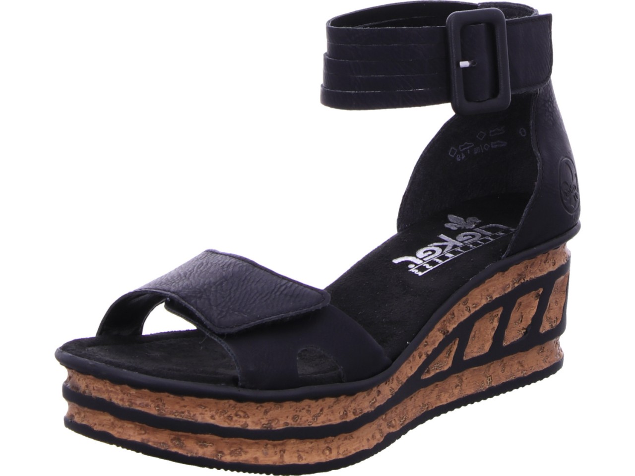 RIEKER Komfort Sandalen schwarz