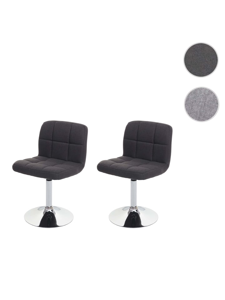 MCW 2er-Set Esszimmerstuhl Cadiz drehbar, Dunkelgrau günstig kaufen onesize