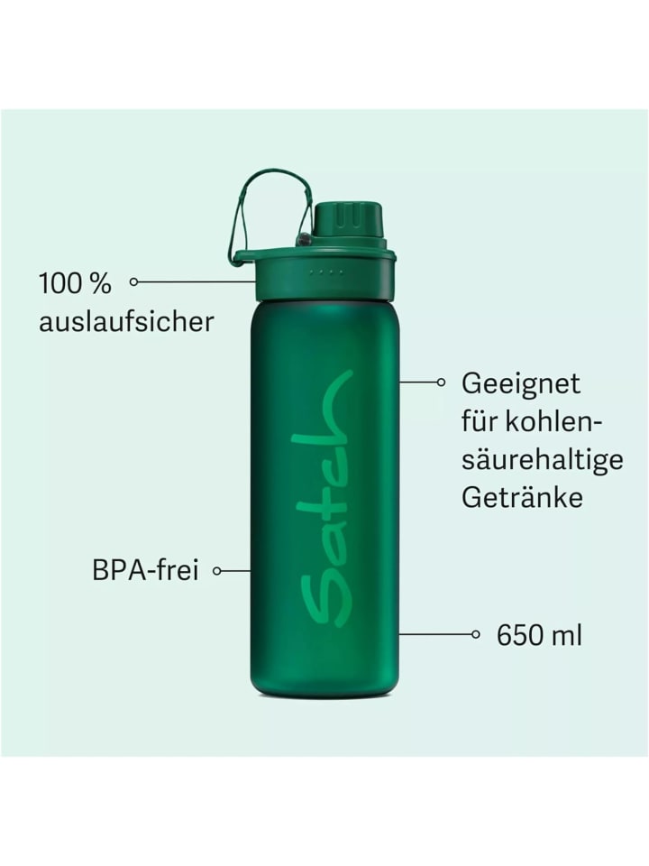 Satch Kunststoff Trinkflasche in Schwarz günstig kaufen onesize
