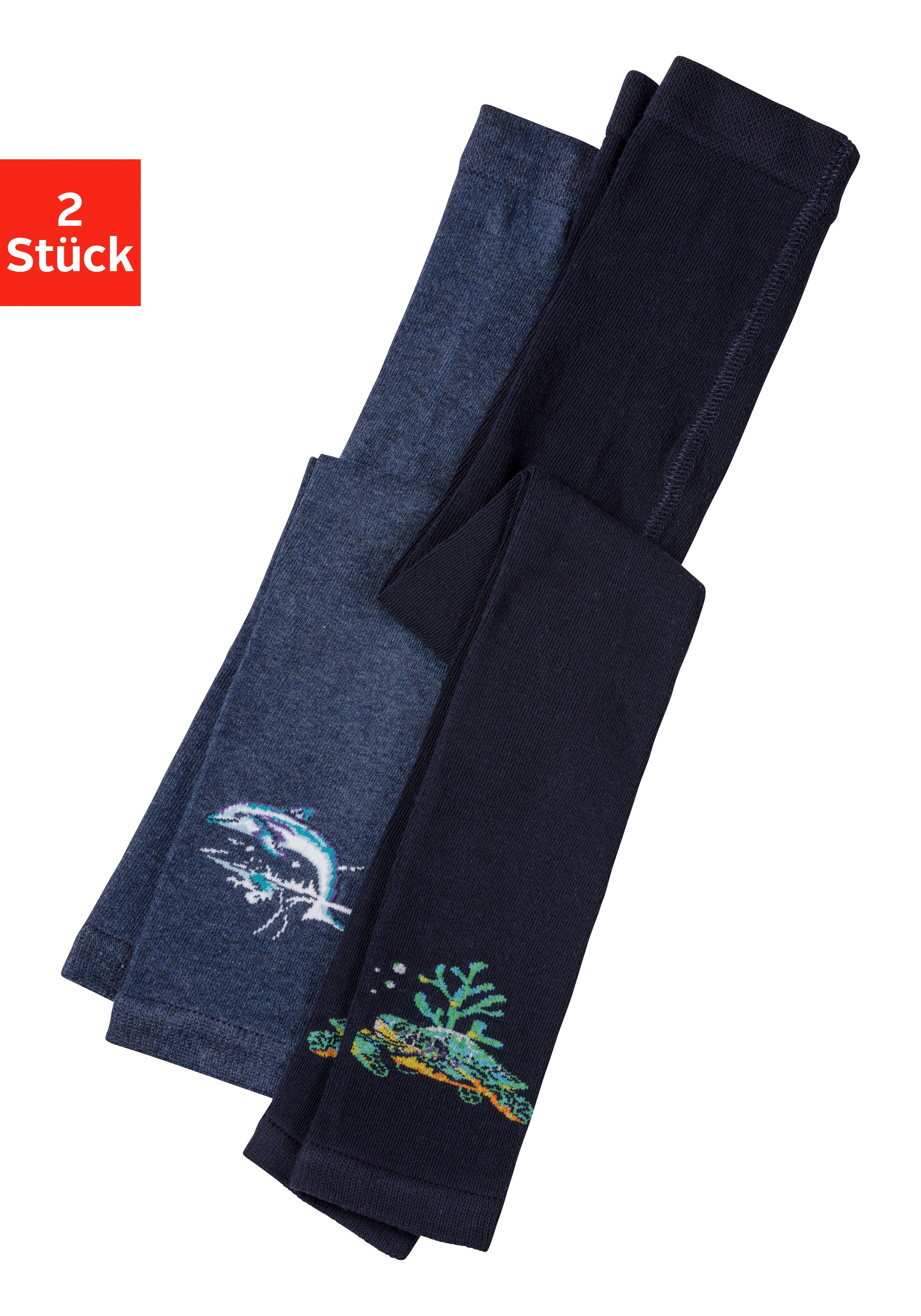 H.I.S Strickstrumpfleggings (Packung) mit eingestrickten Meerestieren