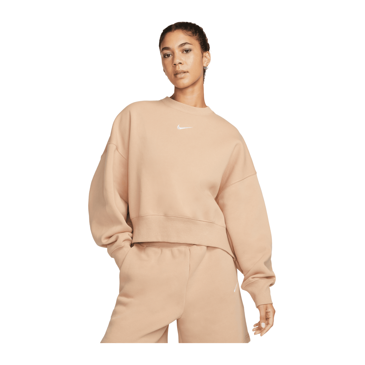 Nike Phoenix Fleece Sweatshirt Damen Braun F200