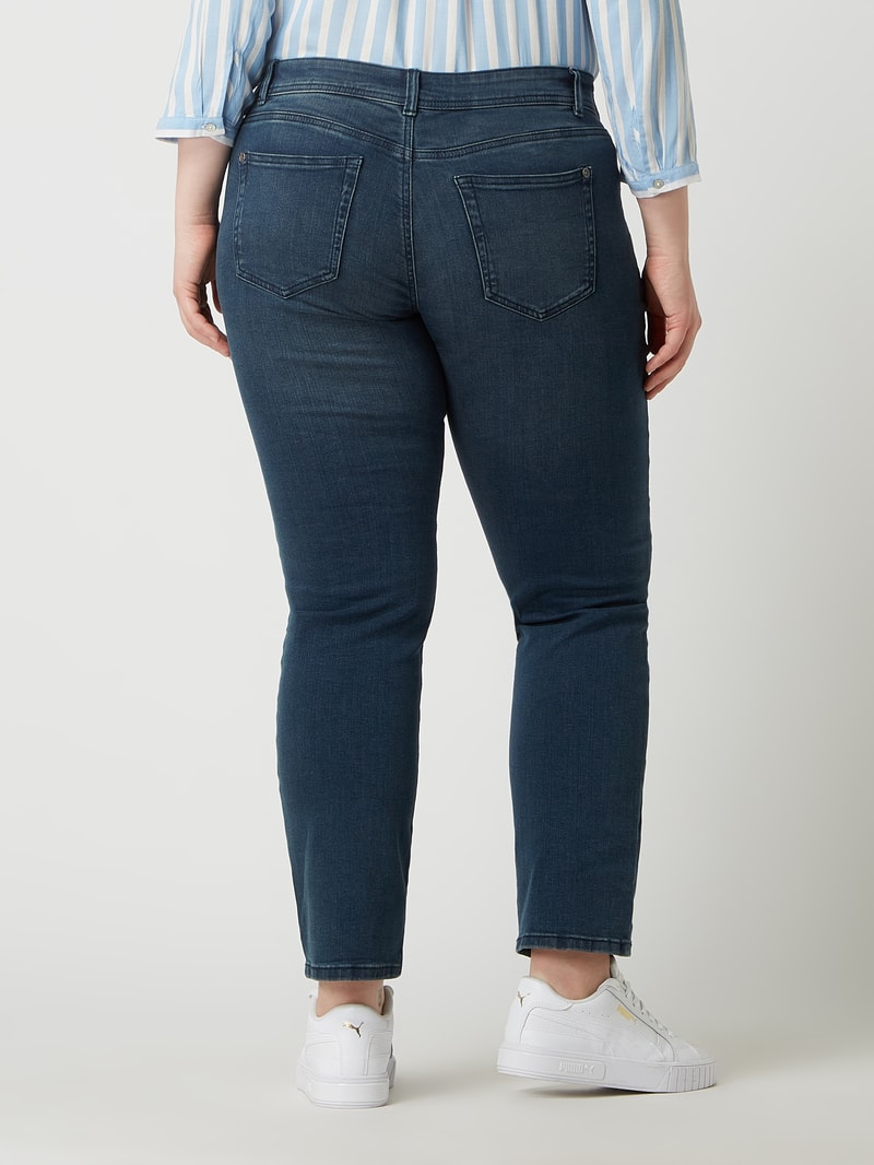 Slim Fit PLUS SIZE Jeans mit Stretch-Anteil in dunkelblau