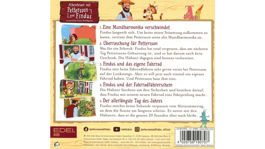 Das Original-Hörspiel zu den Sommerabenteuern Pettersson und Findus