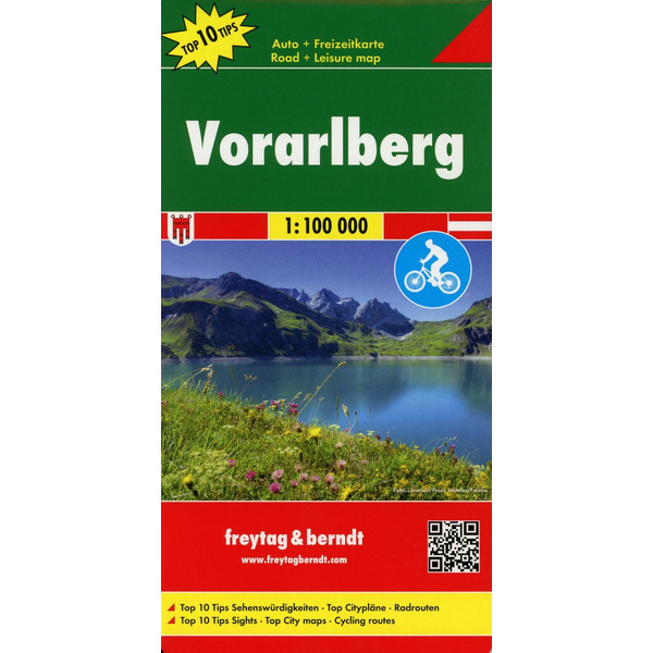 Vorarlberg, Top 10 Tips, Autokarte 1:100.000 - Straßenkarte