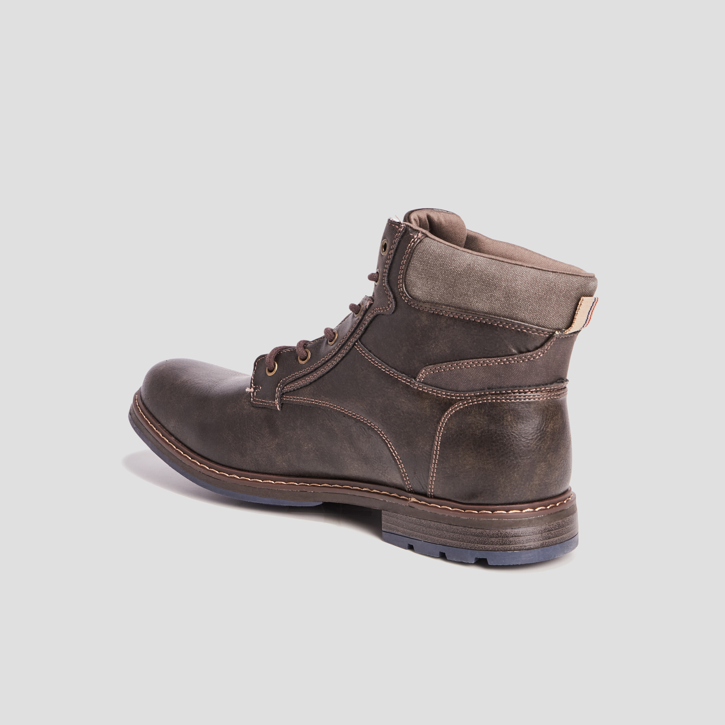 Bottines à lacets marron homme | La Halle